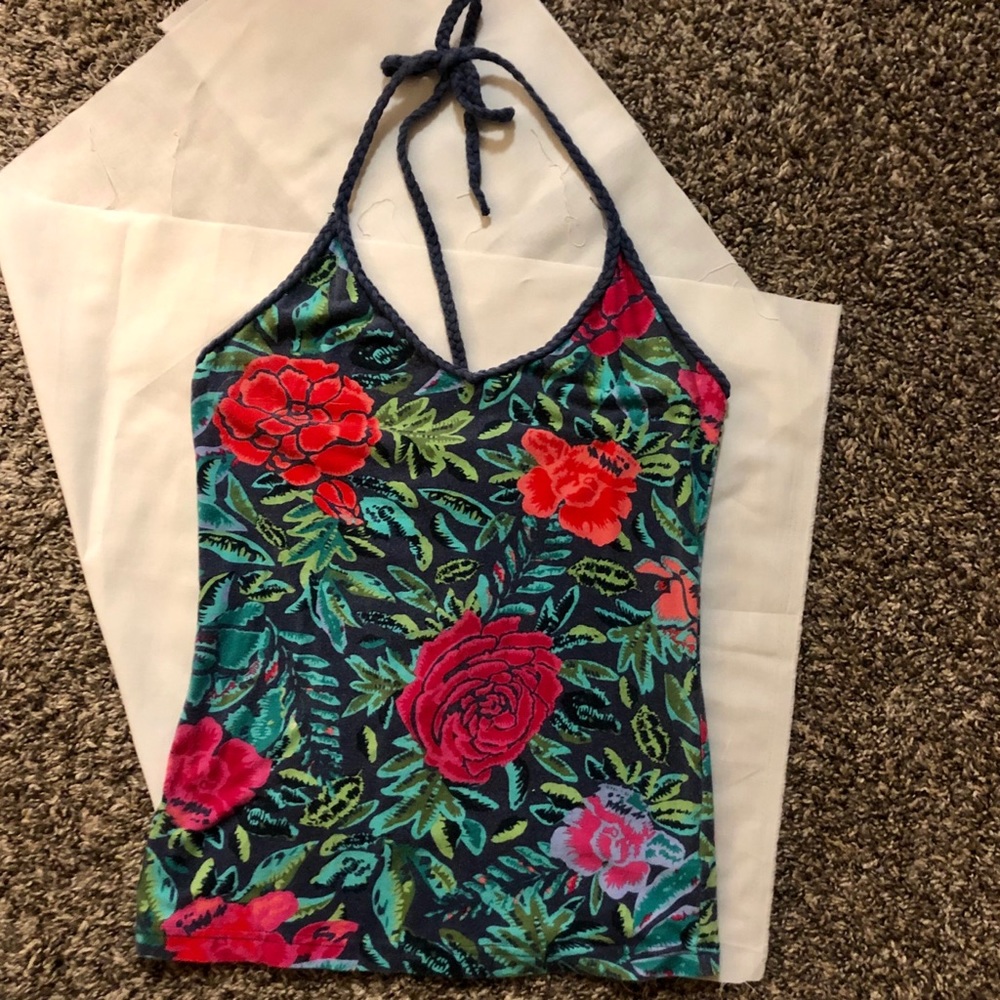 Floral halter top